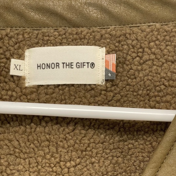 Honor the Gift Olive Vegan Leather Cardigan - XL- NWT - Picture 5 of 6